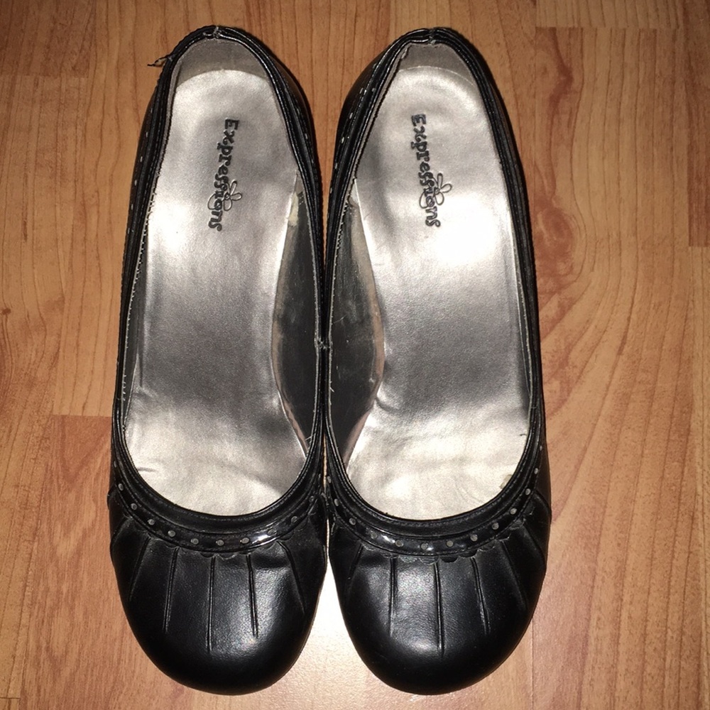 Girls Black Heels Size 4